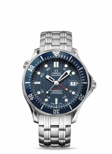 Omega Seamaster Diver 300M Co-Axial 41 GMT Stainless Steel / Blue / Bracelet / SBS 2539.80.00 (25398000)